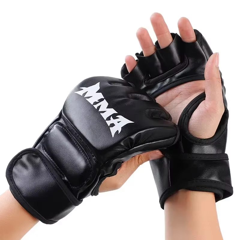 Motorcycle Glove Knuckle - Profesjonalne rękawice treningowe do boksu, skórzane,